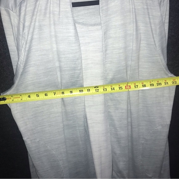 Muk Luks heathered grey white open front long sleeve knit cardigan‎ TXL Tall XL - Picture 7 of 10